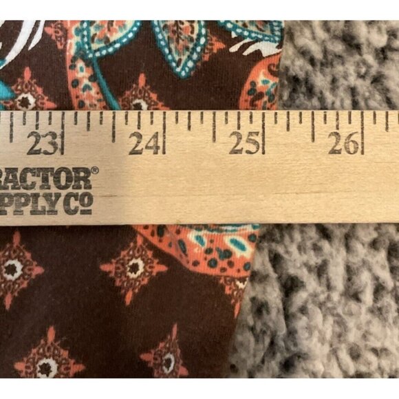 D & Co Denim Company 3X Knit Open Front Cardigan Paisley Animal Print Retro - Picture 3 of 7